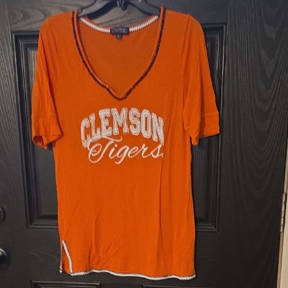 Ameda Orange Clemson Tigers Women's Short Sleeve Tee